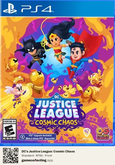 DC's Justice League: Cosmic Chaos PlayStation 4, NTSC box front