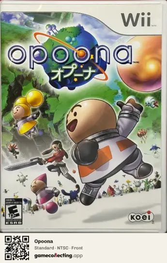 Opoona Nintendo Wii, NTSC box front