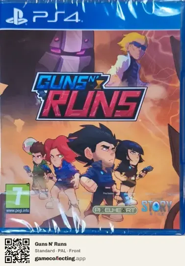 Guns N' Runs PlayStation 4, PAL box front