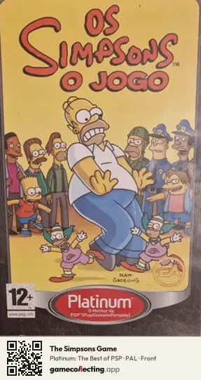 The Simpsons Game PlayStation Portable, PAL box front