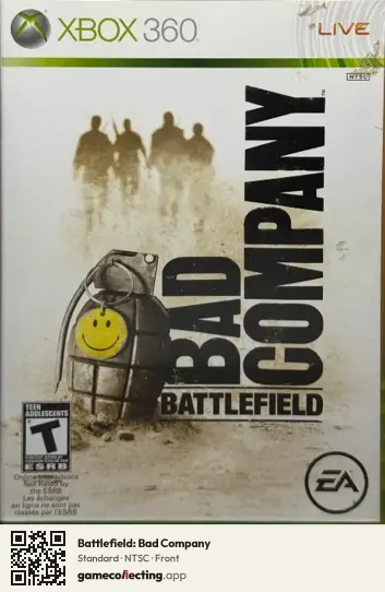 Battlefield: Bad Company Xbox 360, NTSC box front