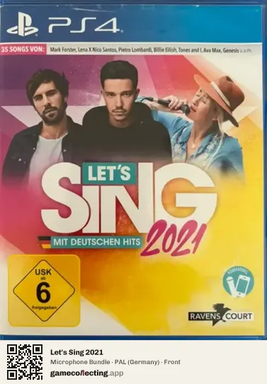 Let's Sing 2021 PlayStation 4, Germany box front