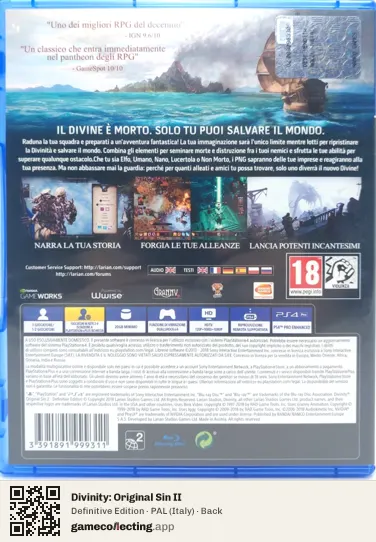 Divinity: Original Sin II PlayStation 4, Italy box back