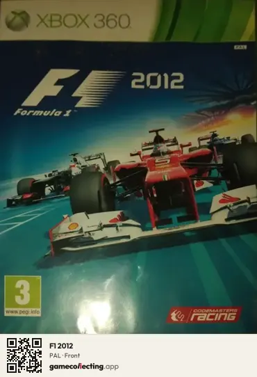 F1 2012 Xbox 360, PAL box front