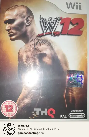 WWE '12 Nintendo Wii, United Kingdom box front