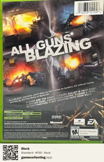 Black Xbox, NTSC box back