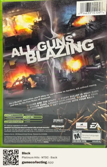 Black Xbox, NTSC box back