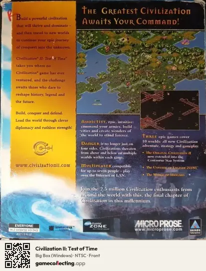 Civilization II: Test of Time Computer, NTSC box front