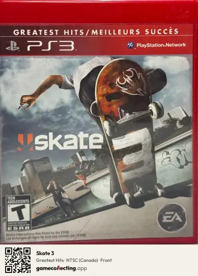 Skate 3 PlayStation 3, Canada box front
