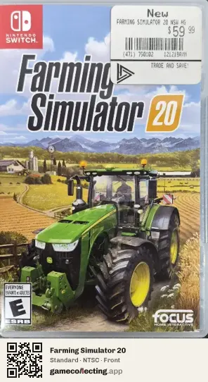 Farming Simulator 20 Nintendo Switch, NTSC box front