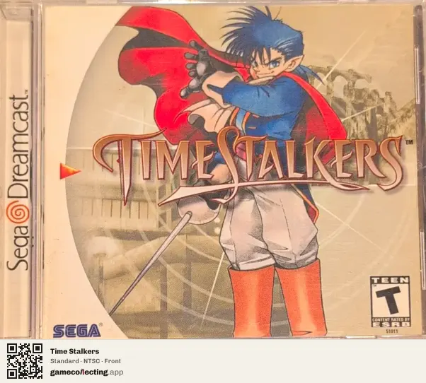 Time Stalkers Sega Dreamcast, NTSC box front