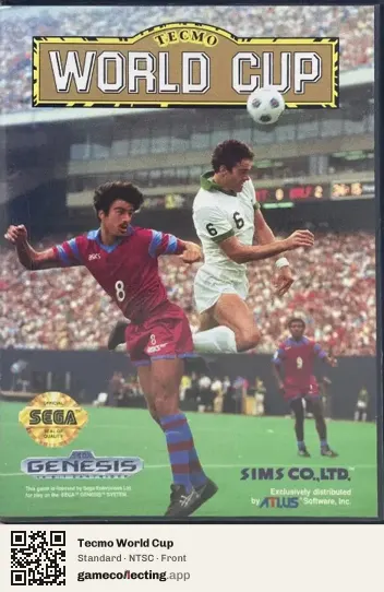 Tecmo World Cup Sega Mega Drive / Genesis, NTSC box front