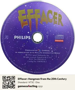 Effacer: Hangman from the 25th Century Philips CD-i, NTSC disc