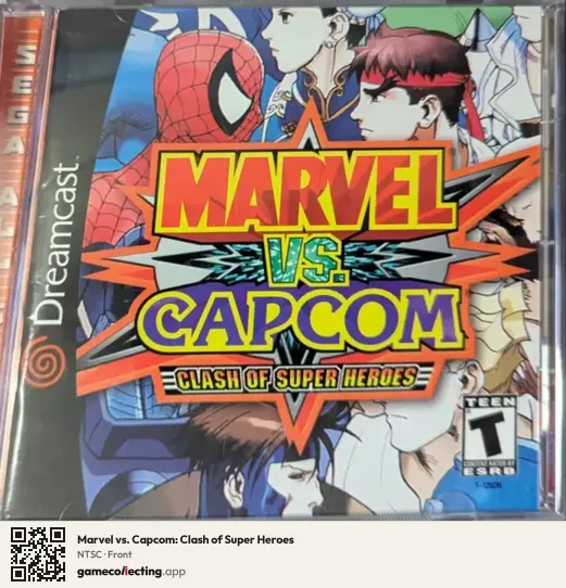Marvel vs. Capcom: Clash of Super Heroes Sega Dreamcast, NTSC box front