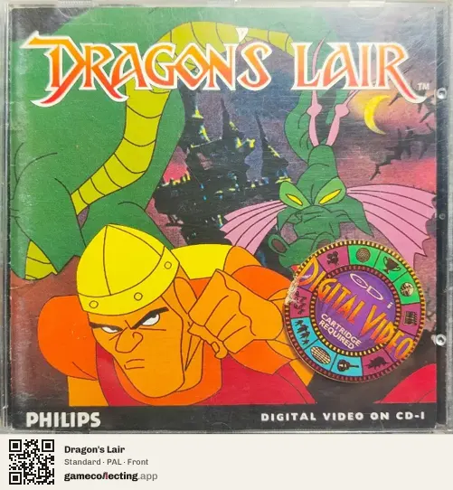 Dragon's Lair Philips CD-i, PAL box front