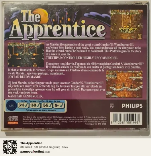 The Apprentice Philips CD-i, United Kingdom box back