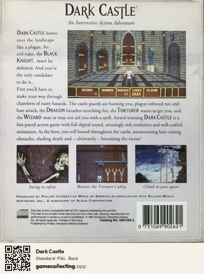 Dark Castle Philips CD-i, PAL box back