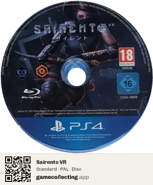 Sairento VR PlayStation 4, PAL disc