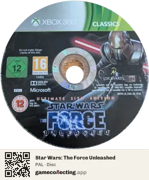 Star Wars: The Force Unleashed Xbox 360, PAL disc