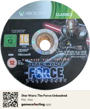 Star Wars: The Force Unleashed Xbox 360, PAL disc