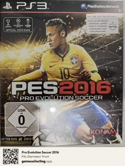Pro Evolution Soccer 2016 PlayStation 3, Germany box front