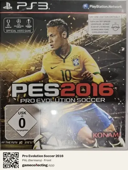 Pro Evolution Soccer 2016 PlayStation 3, Germany box front