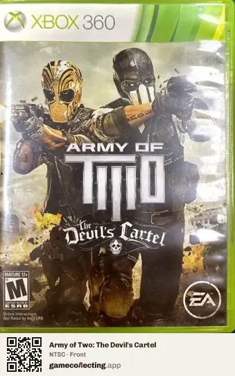 Army of Two: The Devil's Cartel Xbox 360, NTSC box front