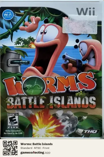 Worms: Battle Islands Nintendo Wii, NTSC box front
