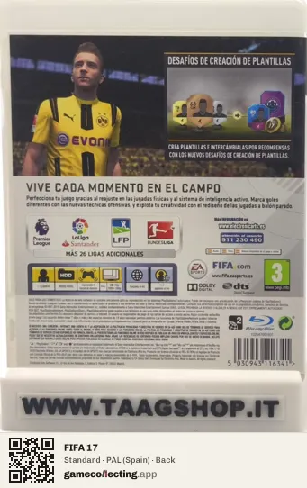 FIFA 17 PlayStation 3, Spain box back
