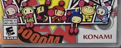 Super Bomberman R, the ESRB box on its front
