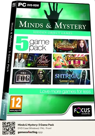 Minds & Mystery: 5 Game Pack Computer, PAL box front