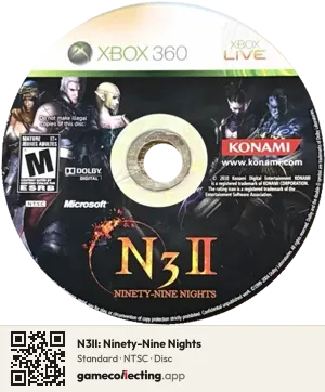 N3II: Ninety-Nine Nights Xbox 360, NTSC disc