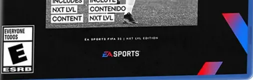 FIFA 21, the ESRB box on its front