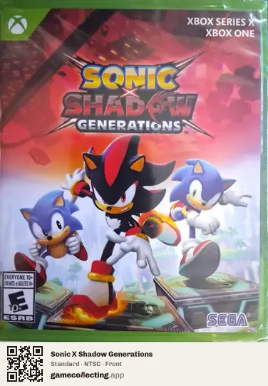 Sonic X Shadow Generations Xbox Series X, NTSC box front