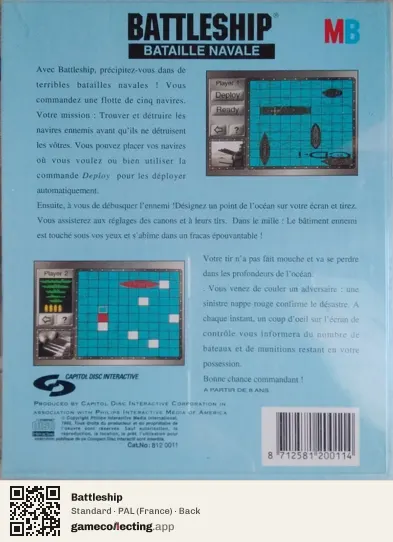 Battleship Philips CD-i, France box back