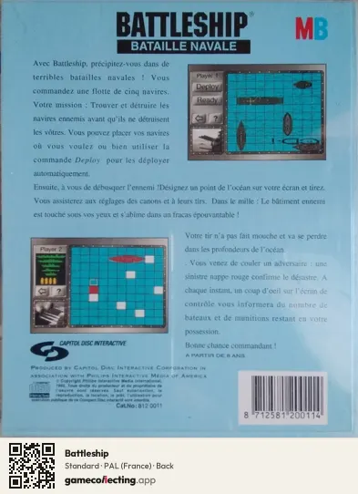 Battleship Philips CD-i, France box back