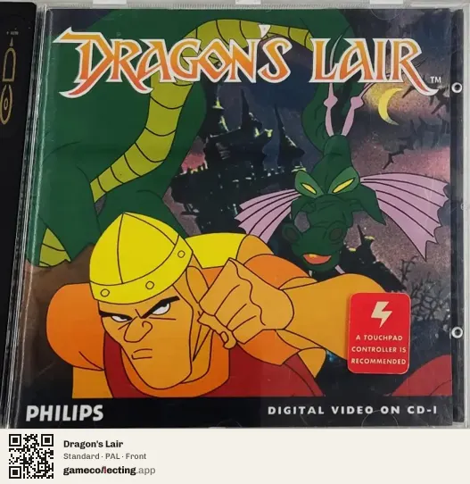 Dragon's Lair Philips CD-i, PAL box front