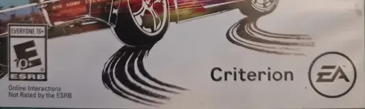 Burnout Paradise Remastered, the ESRB box on its front