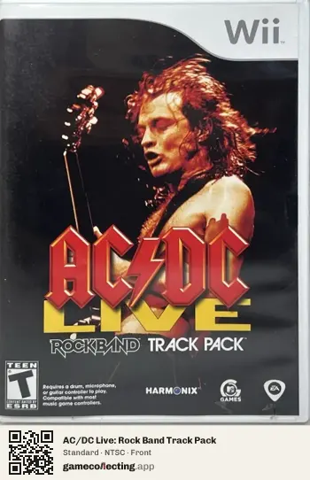 AC/DC Live: Rock Band Track Pack Nintendo Wii, NTSC box front