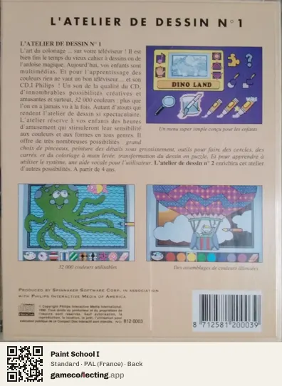 Paint School I Philips CD-i, France box back