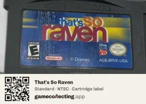 That's So Raven Game Boy Advance, NTSC cartridge label