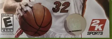 NBA 2K7, the ESRB box on its front