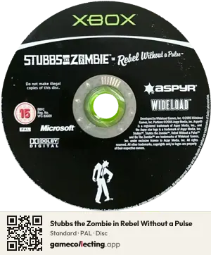 Stubbs the Zombie in Rebel Without a Pulse Xbox, PAL disc