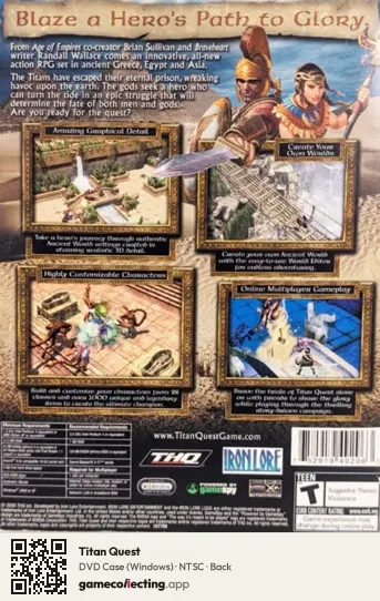 Titan Quest Computer, NTSC box back