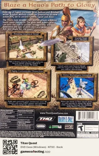 Titan Quest Computer, NTSC box back