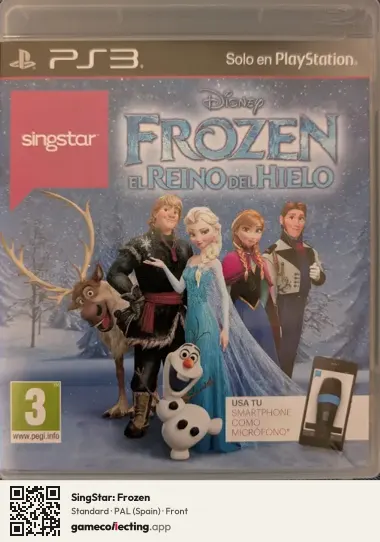 SingStar: Frozen PlayStation 3, Spain box front