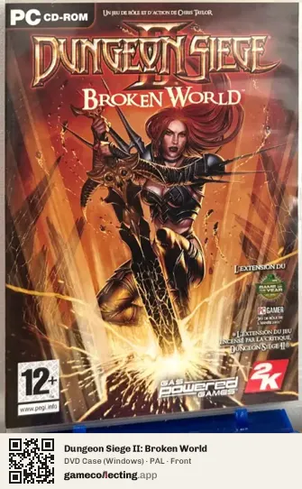 Dungeon Siege II: Broken World Computer, PAL box front