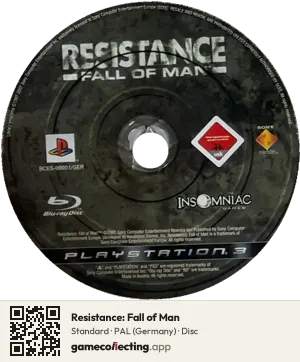 Resistance: Fall of Man PlayStation 3, PAL disc
