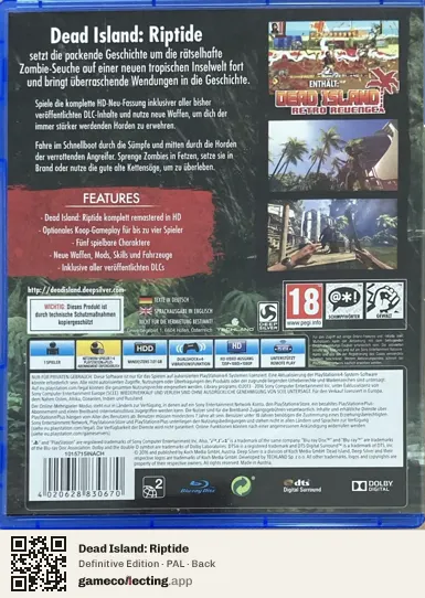 Dead Island: Riptide PlayStation 4, PAL box back