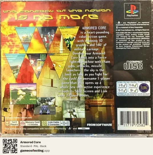 Armored Core PlayStation, PAL box back